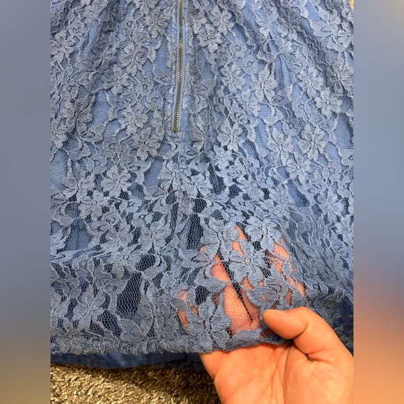 NWT Free People Size (12) Periwinkle Strapless Lace Dress - Picture 9 of 12